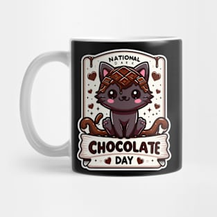 National Dark Chocolate Day cat Mug